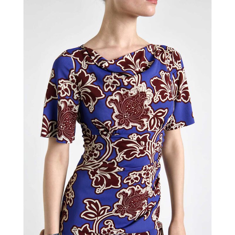 Cue Oasis Serenade Draped Neck Midi Dress image number 2
